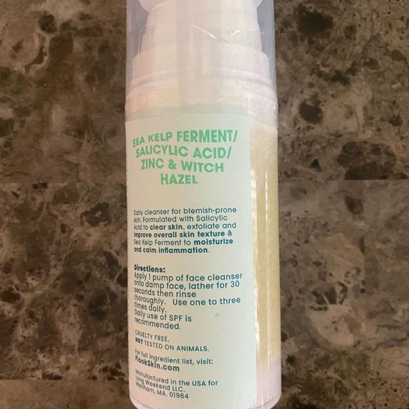 FLOOK Salicylic Acid Face Cleanser 3.3 fl oz with Sea Kelp Ferment Skincare New - Picture 2 of 3